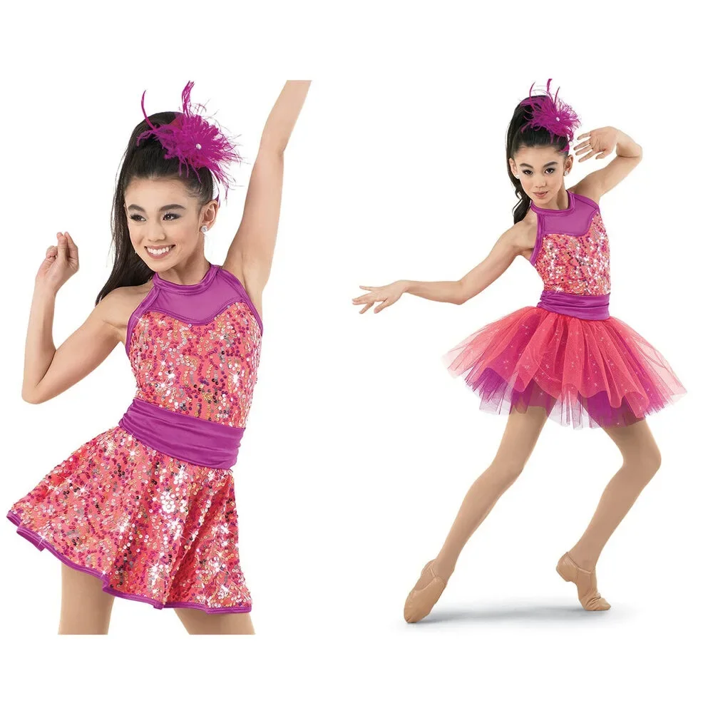 Pre-Owned Dance Costume Weissman 9603 Small Child Pink Jazz